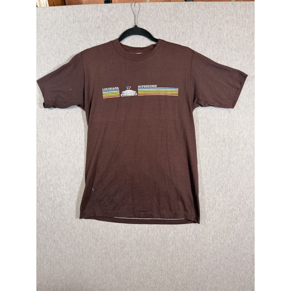Vintage Sportswear Louisiana Superdome T-Shirt Men's M 38-40 Brown Souvenir NFL